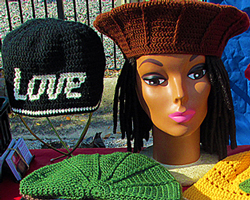 Delores Chamblin's Unique Crochet Hats at Evelyn Bryant Cultural Festival February 3 2018 Mulberry Florida