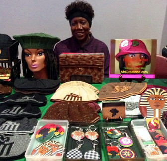 Delores Chamblin, AfriCreations Table at LIAACC African American Business Expo Nassau Community College Long Island NY