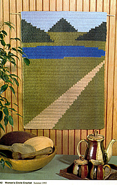 Country Road Tapestry Crochet Wall Hanging by Delores Chamblin (Women's Circle Crochet)