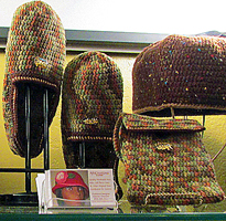 Unique Matching Crochet Shoes Bag and Hat by Delores Chamblin