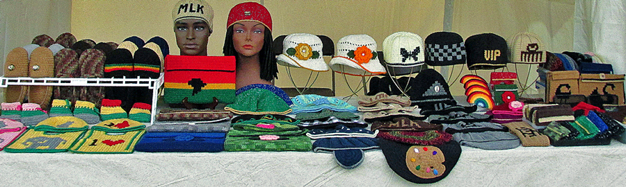 Handmade Shoes, Hats, Bags, Etc. by Delores Chamblin at Tampa Bay Black Heritage Festival 2015